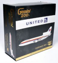 Gemini 1/200 Diecast Model Aircraft Issue comprising No. G2UAL445 Lockheed L-1011 United Airlines.