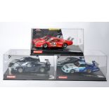 Carrera slot car issues comprising Ferrari 512 BB LM Nart LM 1979, Porsche 935/78 Moby Dick LM 1982,