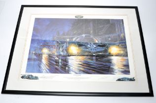 Motorsport Signed Print by Nicholas Watts - Bentley Returns. Approx 82cm x 64cm. Signed by Butch