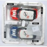 Scalextric slot car set John Cooper Challenge no. 1 and 2 - good condition , in packaging - no box.