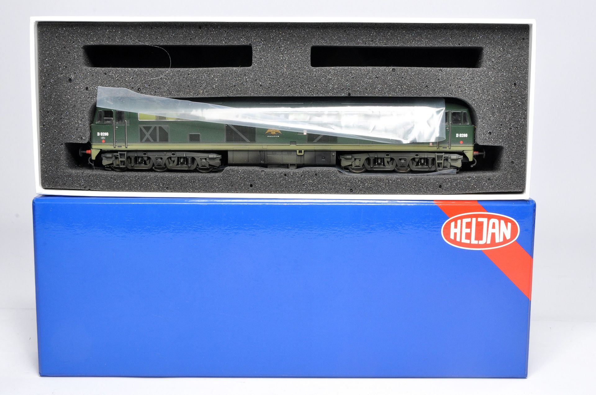 Heljan Model Railway comprising locomotive issue No. 53011 Falcon D0280. Looks to be without obvious
