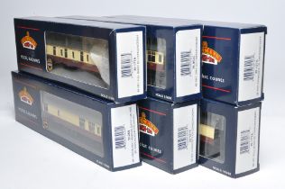 Bachmann Model Railway comprising six coaches in BR Crimson and Cream. All look to be without