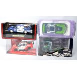 Slot car issues comprising Fly GB Track Mercedes Benz Atego 2000, Scalextric Ford Cosworth Mondeo (