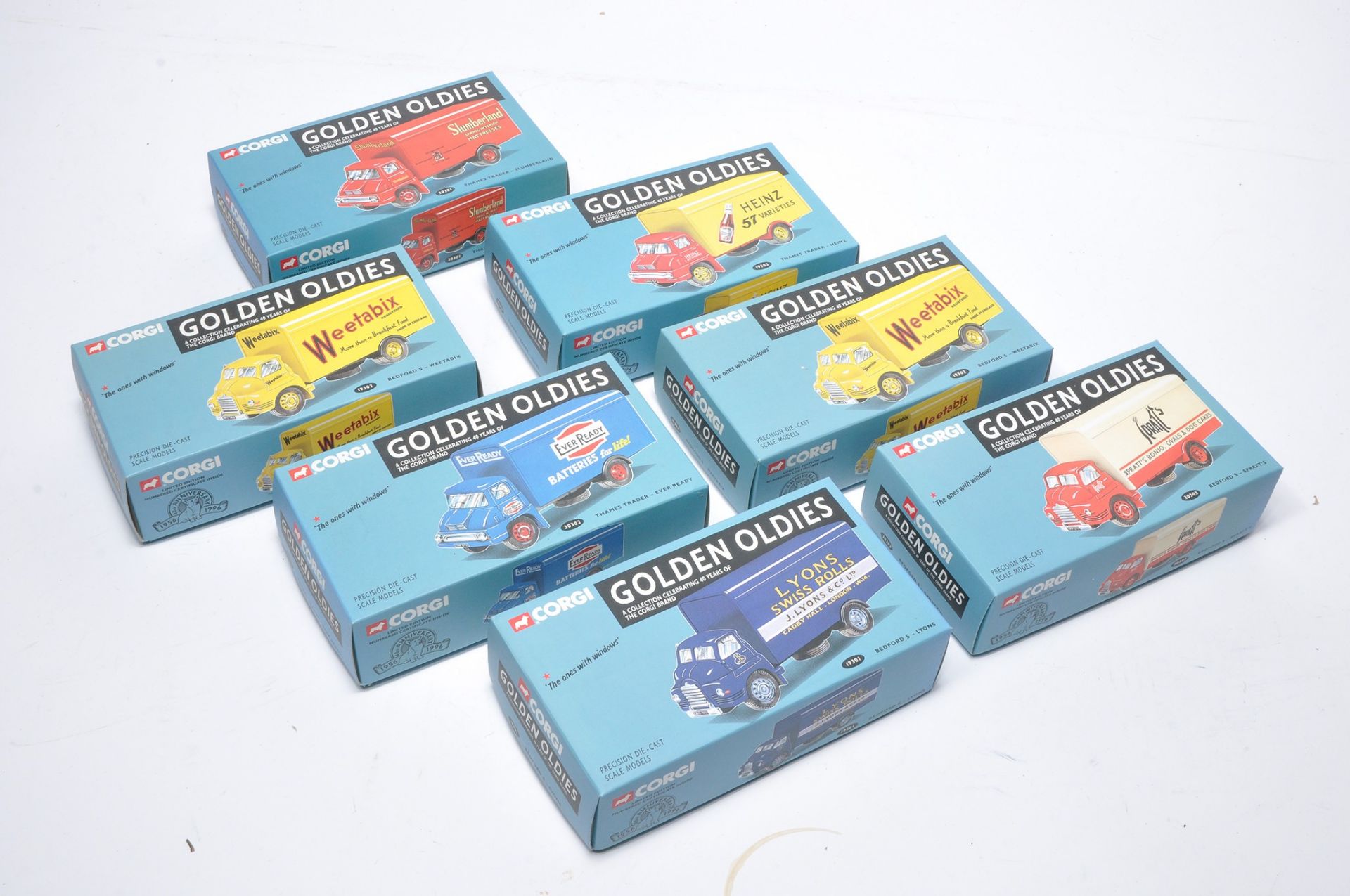 A group of Eight Corgi Diecast Model Issues comprising Golden Oldies Advertising themed vehicles