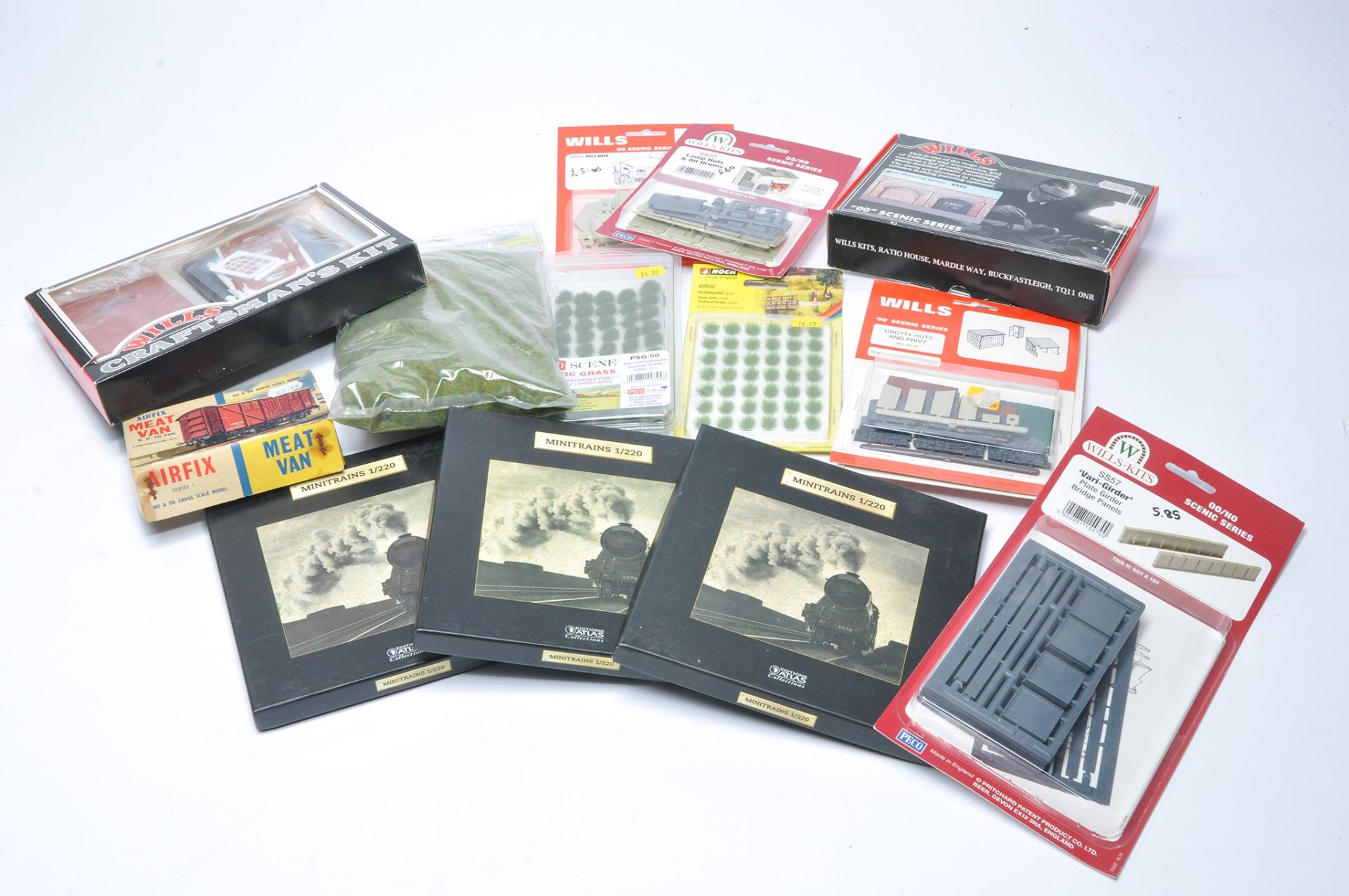 A quantity of model railway kits and accessory / layout items including Wills, Airfix and others