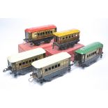 Hornby O Gauge Model Railway comprising various coaches (Pullman). Generally fair to good, some