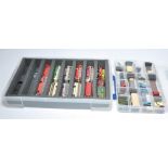 A group of 24 misc diecast vehicles, 1/76 scale some in BR livery plus a further tray of Vehicles