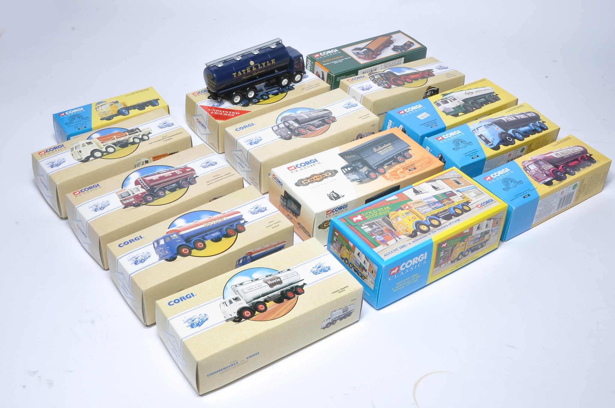 A group of fifteen Corgi Diecast Model Issues comprising Commercial classic truck themed vehicles in