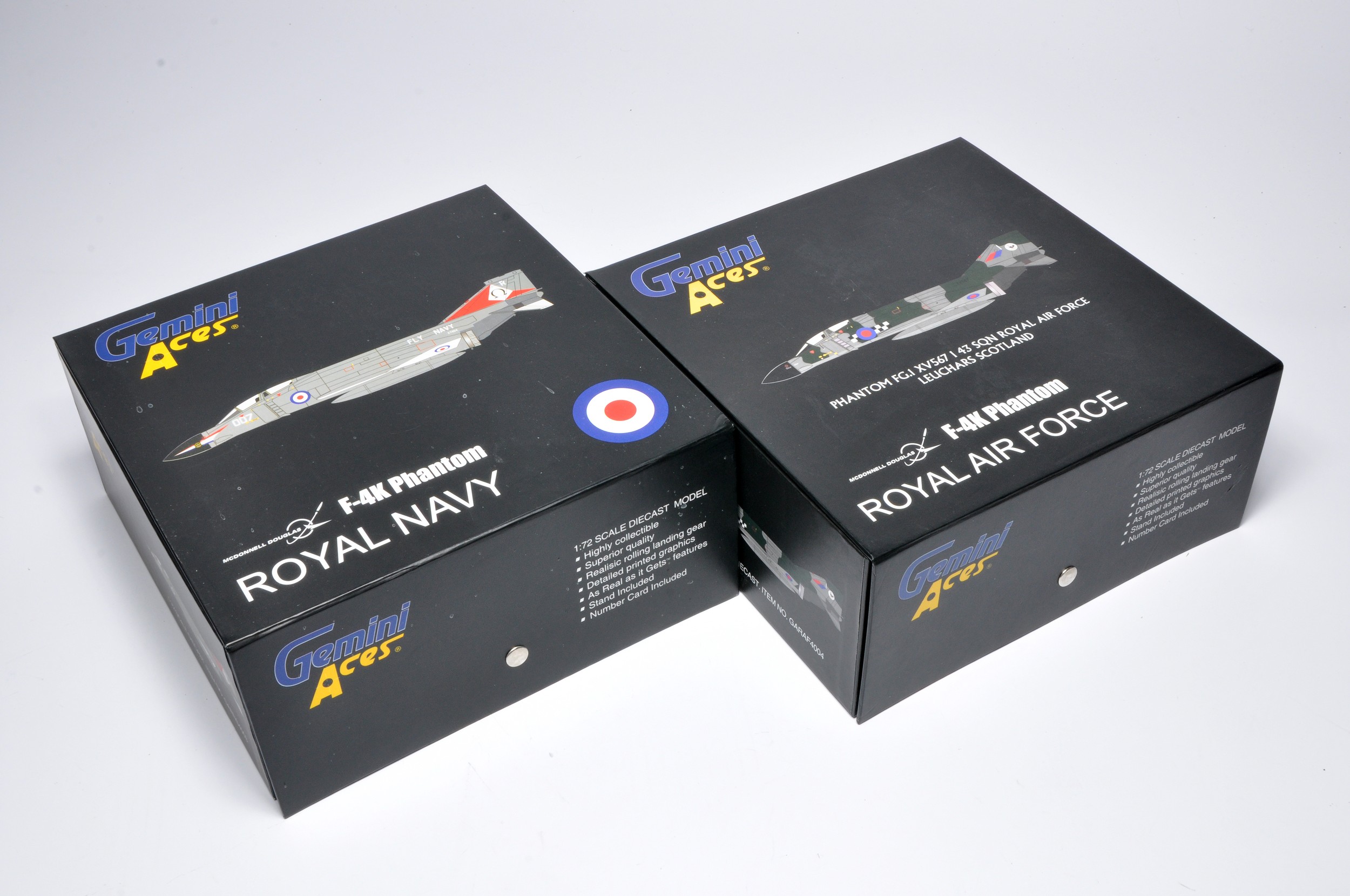 Gemini Aces 1/72 Diecast Model Aircraft Issues comprising No. GARAF4004 Phantom RAF plus No.