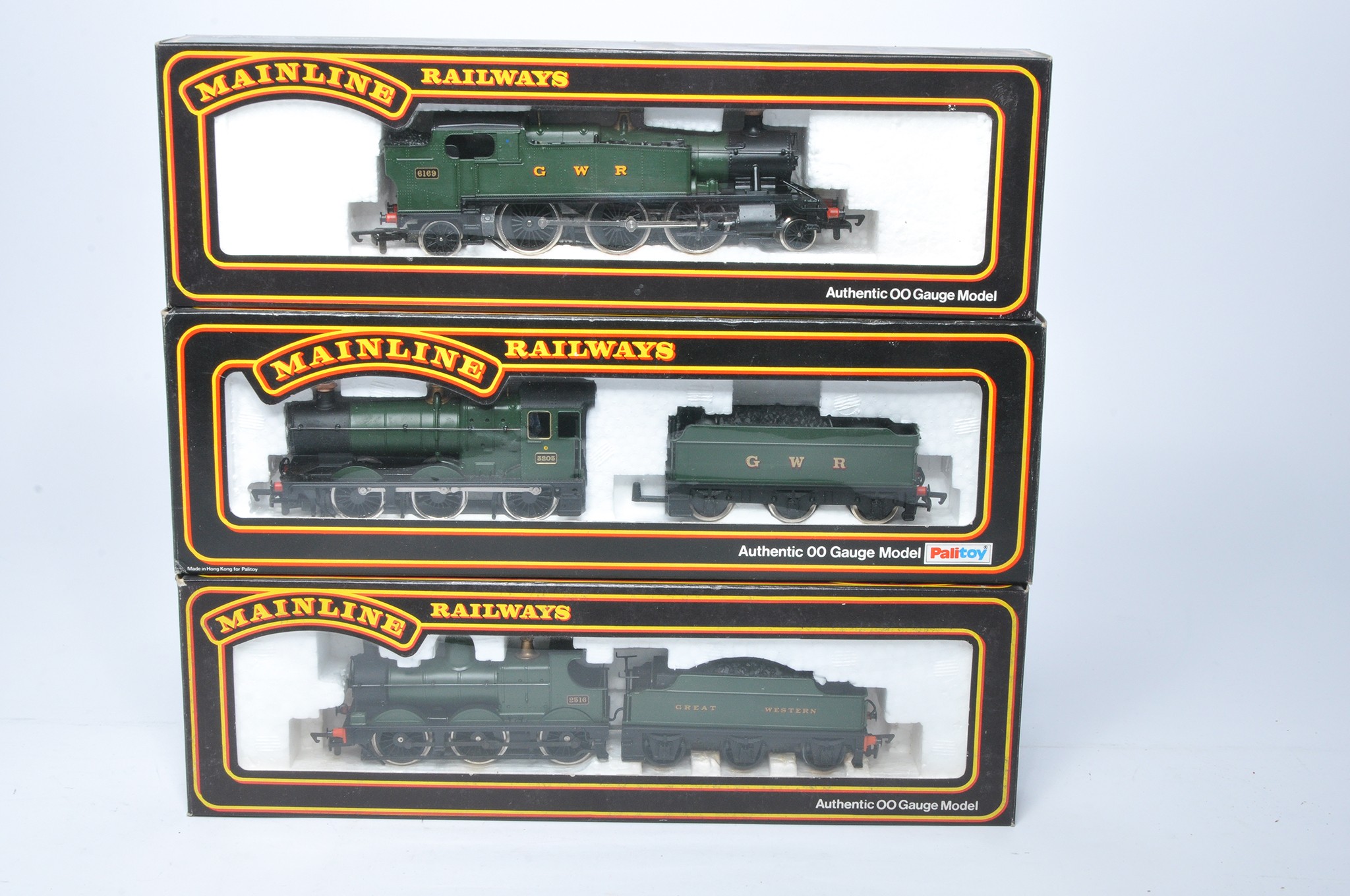 Model Railway comprising a trio of boxed locomotives from Mainline as shown. All look to be