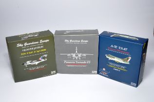 A group of Sky Guardian 1/72 diecast military aircraft as shown. Displayed with some signs of