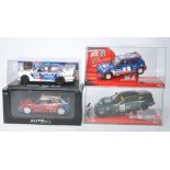A group of four slot car issues comprising SCX Renault 5 Maxiturbo, Alfa Romeo 156, Autoart