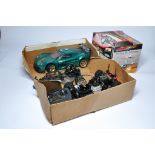 A group of High Performance Radio Control Car items including car chassis and shells and other items