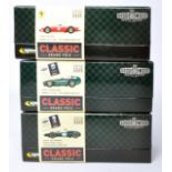 A trio of Limited Edition Scalextric Le Man Classic slot car issues to include Ferrari 156 F1 1961