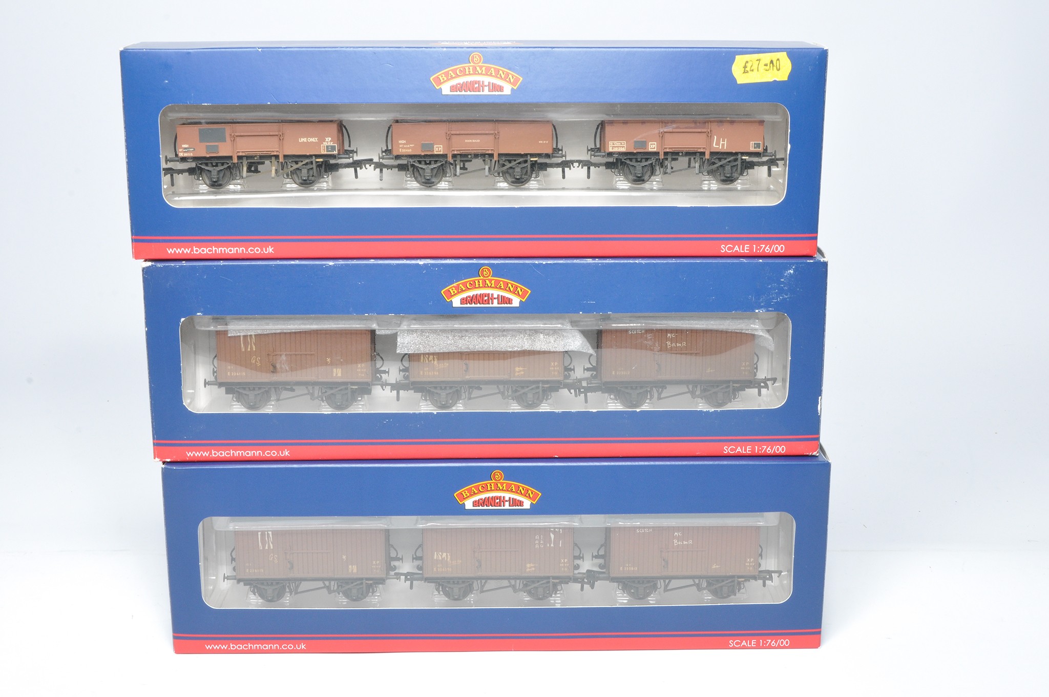 Bachmann Model Railway comprising trio of rolling stock / wagon packs in various guises and