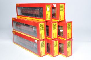 Hornby Model Railway comprising Eight coaches in Gresley Configurations. All look to be without