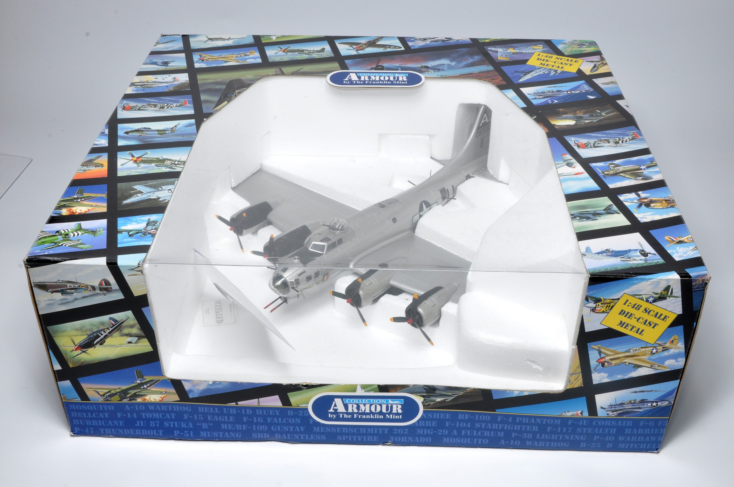 Franklin Mint 1/48 diecast model aircraft issue comprising No. B11E055 B17 Flying Fortress. Looks to