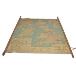 Large Canvas from 1947 comprising Philips Railway Map of the British Isles.