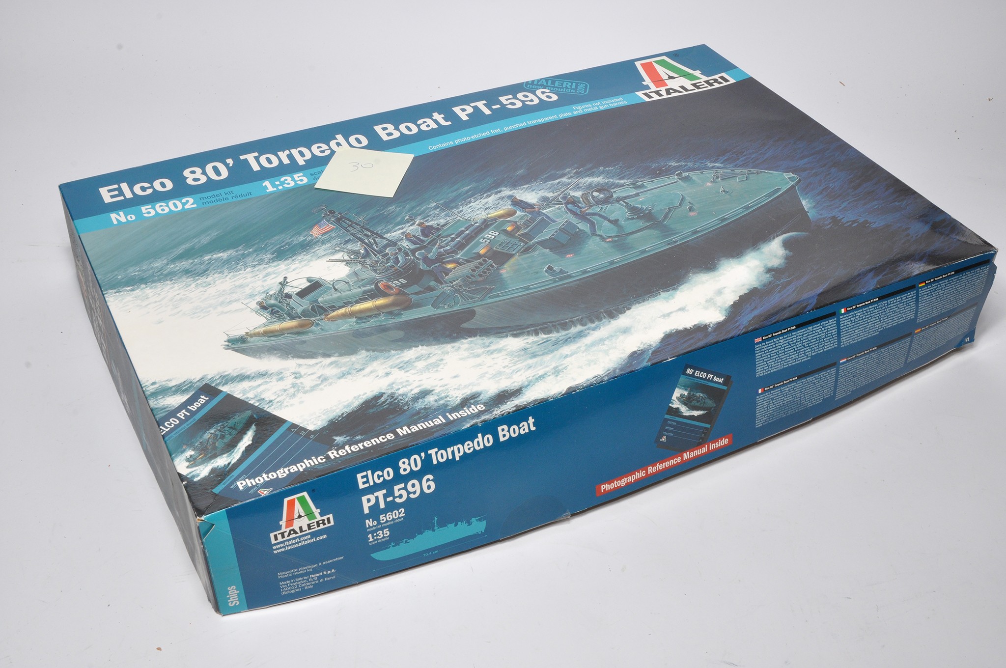 Italeri 1/35 Plastic model Kit no.5602 Elco 80' Torpedo Boat PT-596 with photographic reference