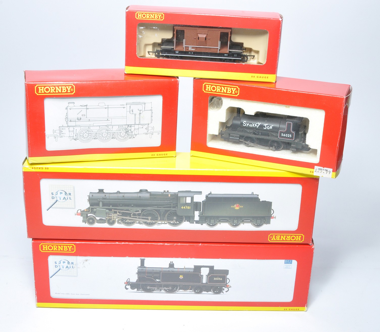 Model Railway comprising Boxed Hornby Locomotives as shown, plus one item of rolling stock. Untested