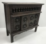 A 19th Century oak miniature Breton food cupboard in the 19th Century style, 28.