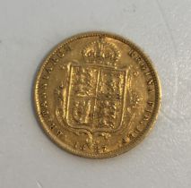 A Victorian gold half sovereign 1887,