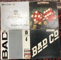 BAD COMPANY - Bad Co (x 2), Straight Shooter (x 2), Burning Sky (gatefold),