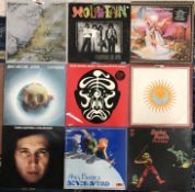 A collection of various, mainly 1970s rock LPs, various artists,