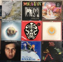 A collection of various, mainly 1970s rock LPs, various artists,