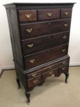 A 19th Century oak chest on stand,