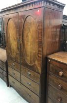 WITHDRAWN A Regency mahogany linen press,