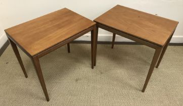 A pair of 1960s Scandinavian style teak side tables,