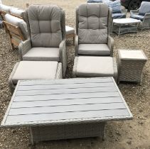 A pair of Bramblecrest "Chedworth" deluxe reclining garden armchairs,