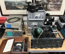 A System 3R Orbi-cut Servo control , two vintage oscilloscopes, one by Gould, the other Hameg,