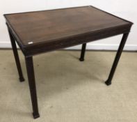 A mahogany silver table in the Chippendale taste,