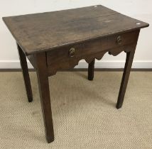 An early 19th Century oak side table,