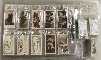 A collection of various cigarette cards, animals including De Reszke Animal Shots (full set),