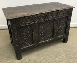 A late 17th Century oak coffer,