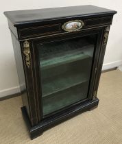 A Victorian embonised side cabinet,