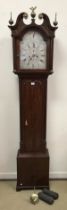 A 19th Century Scottish mahogany cased long case clock,