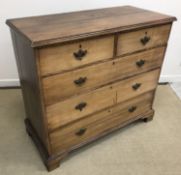 A Victorian oak chest,