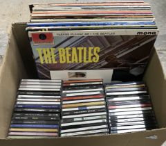 A collection of LPs including The Beatles "Please Please Me", The Searchers "Sugar and Spice",