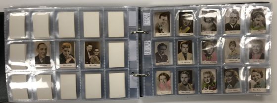 An album of various cigarette card miniatures etc including three Topical Times Footballers 1938
