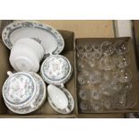 A Royal Worcester "Mayfield" part dinner service comprising ten side plates, ten dinner plates,