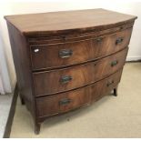 A Regency mahogany bow fronted bachelor's chest,