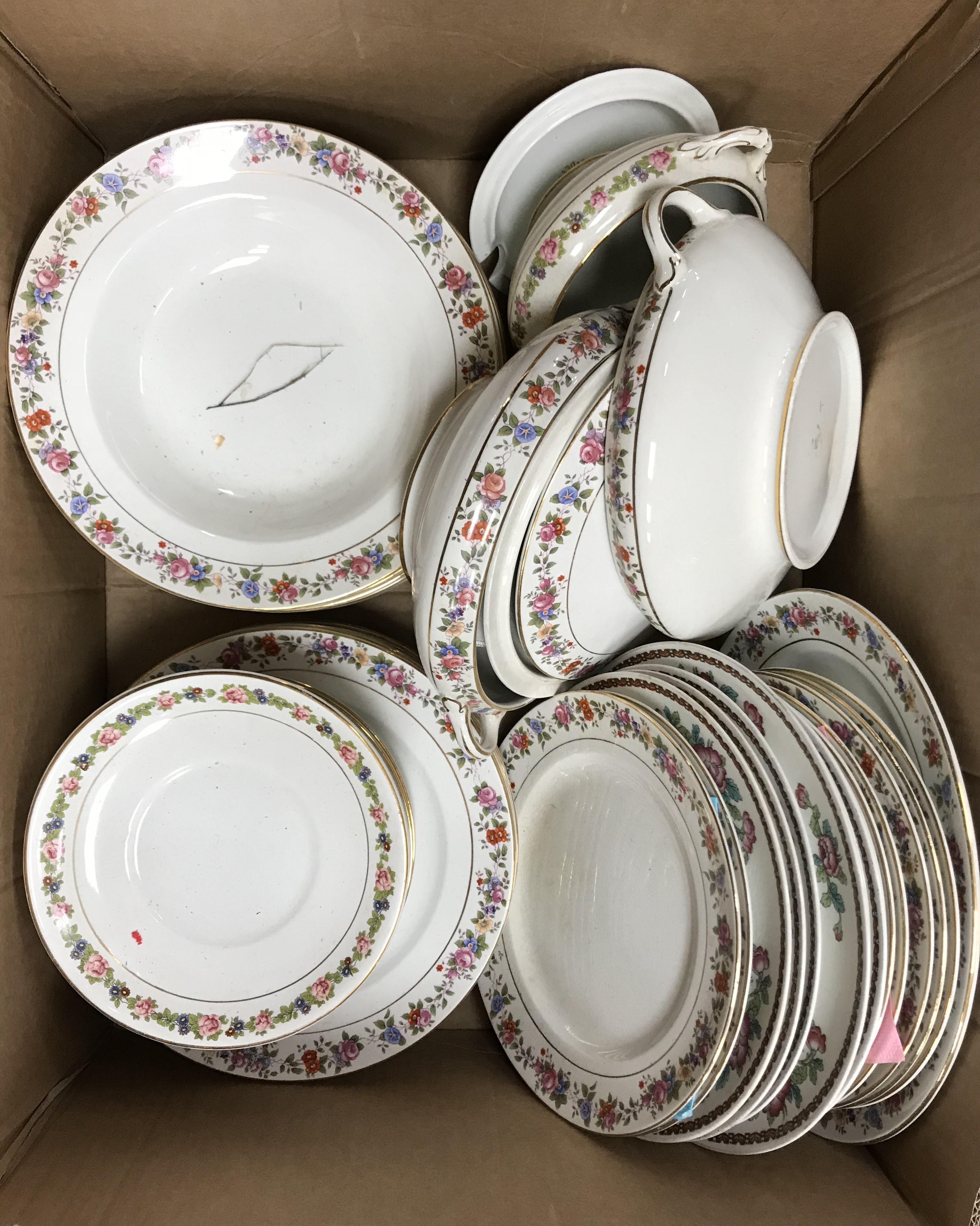 Seven boxes of assorted china wares, glassware, decorative items, etc. - Image 4 of 4
