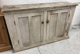 A Victorian pine chest of three long drawers, 107 cm wide x 47.5 cm deep x 83.