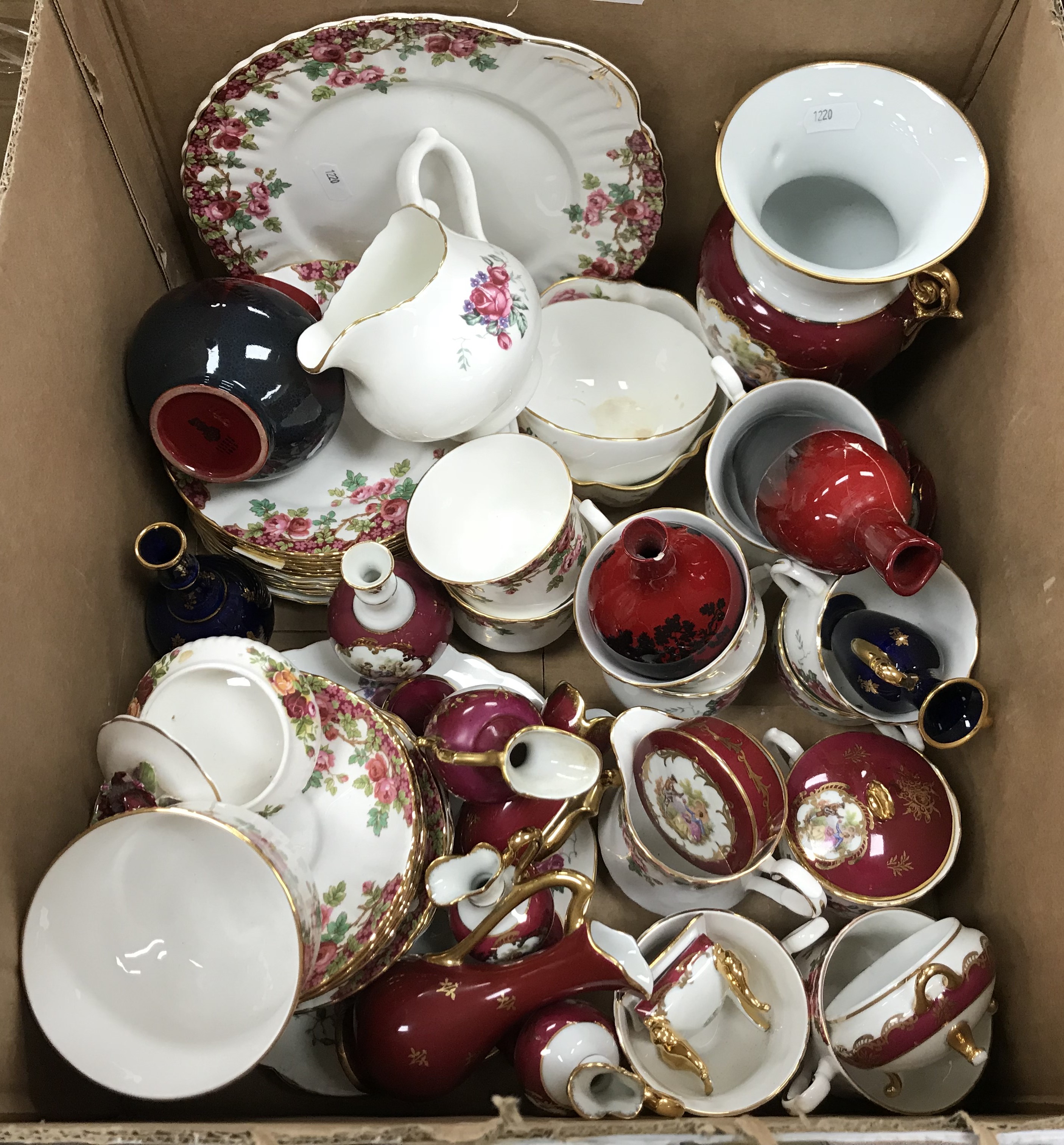 A six place Royal Stafford "Olde English Garden" pattern tea service comprising six cups and