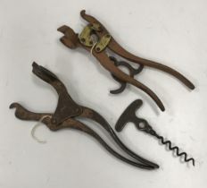 A Lund lever corkscrew, circa 1880,