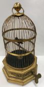 A 19th Century French singing bird in a cage musical automaton in the manner of Maison Bontemps of